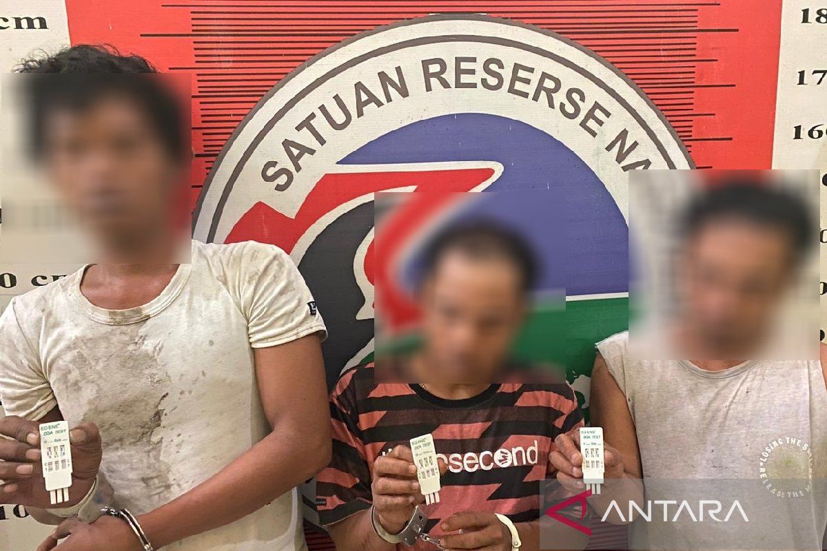 Polisi tangkap tiga pelaku narkotika di Palas