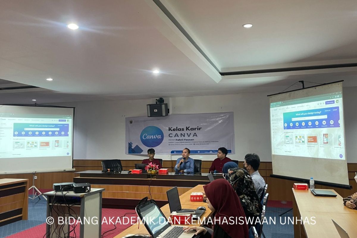 Pusat Karir Unhas bekali mahasiswa skill desain Canva 