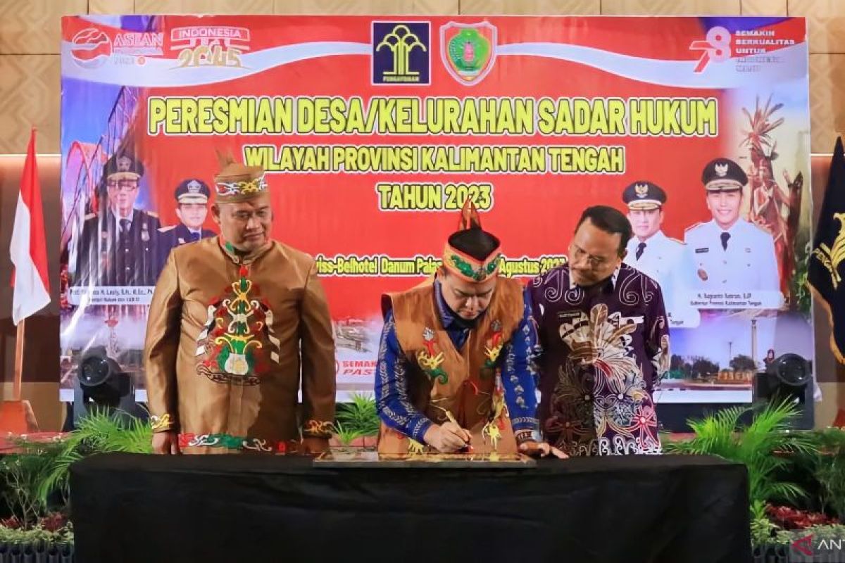 BPHN resmikan 26 Desa/Kelurahan Sadar Hukum di Kalteng