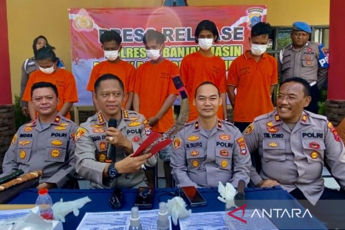 Polisi ringkus lima orang komplotan pembunuhan berencana di Banjarmasin