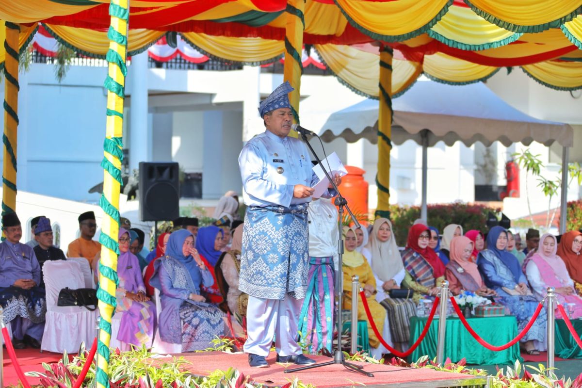 Pemkab Siak peringati HUT Riau ke-66, Alfedri jadi pembina upacara