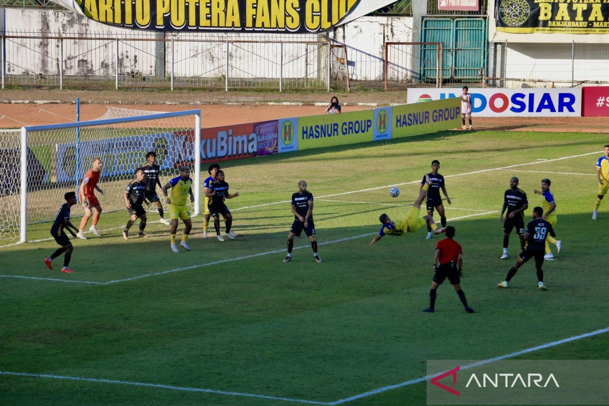 Barito Putera petik poin penuh usai tundukkan Dewa United 2-1