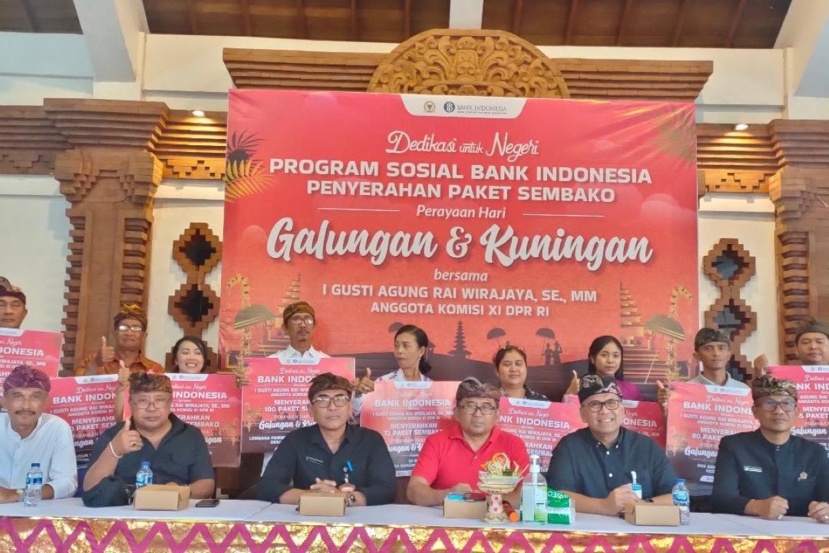 BI Bali bantu 2.000 paket bahan pokok jelang Hari Kuningan