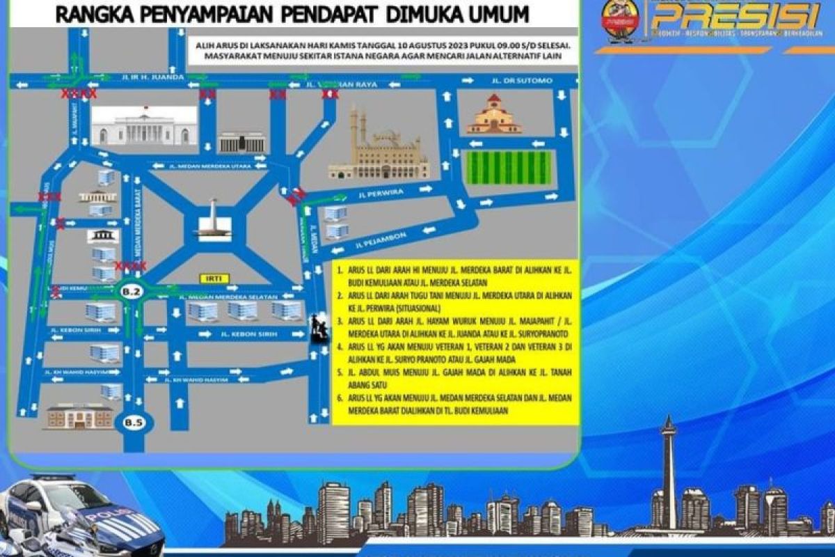 Ribuan personel Polda Metro Jaya amankan demo buruh