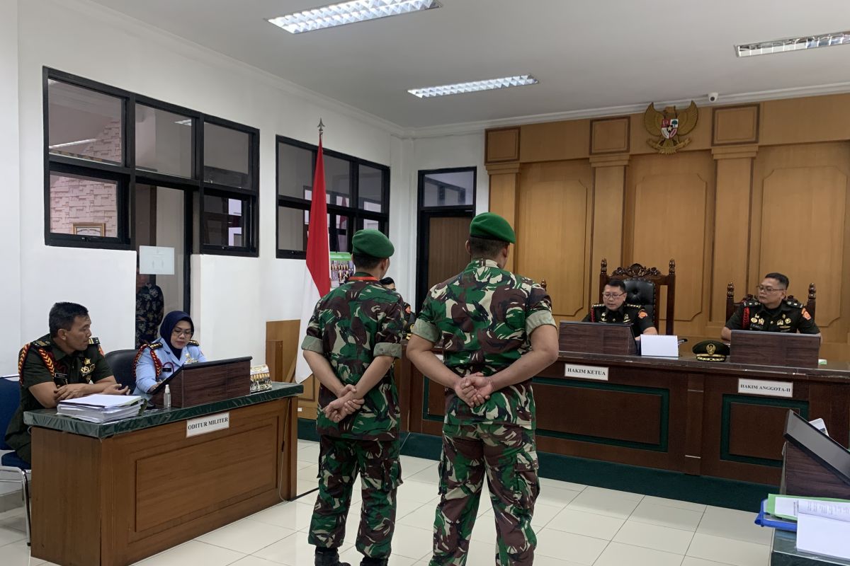 Dua oknum TNI divonis seumur hidup dan 10 tahun penjara