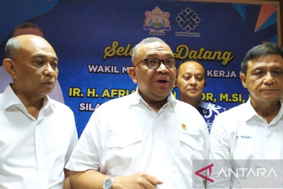 Kemenaker ajak pengusaha ciptakan SDM andal untuk generasi Aceh