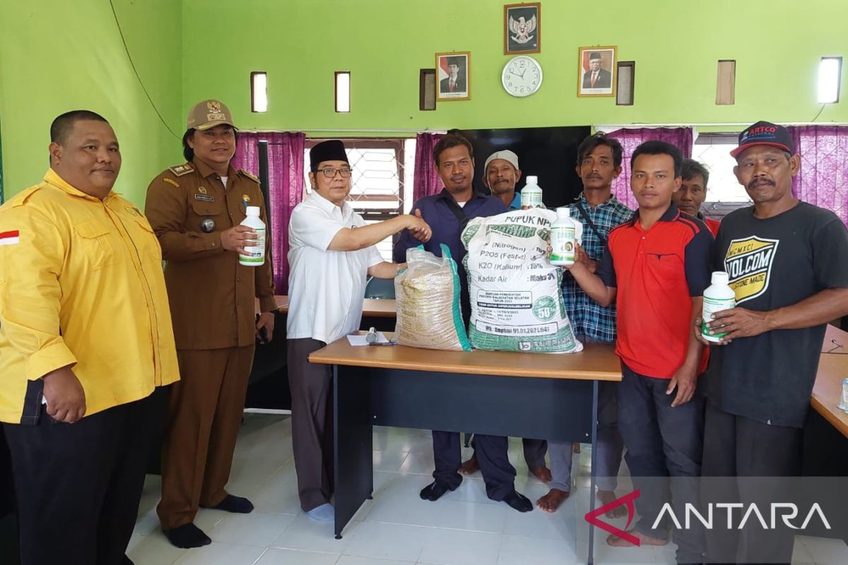 Anggota DPRD Kalsel serahkan bantuan benih padi untuk Gapoktan Batola
