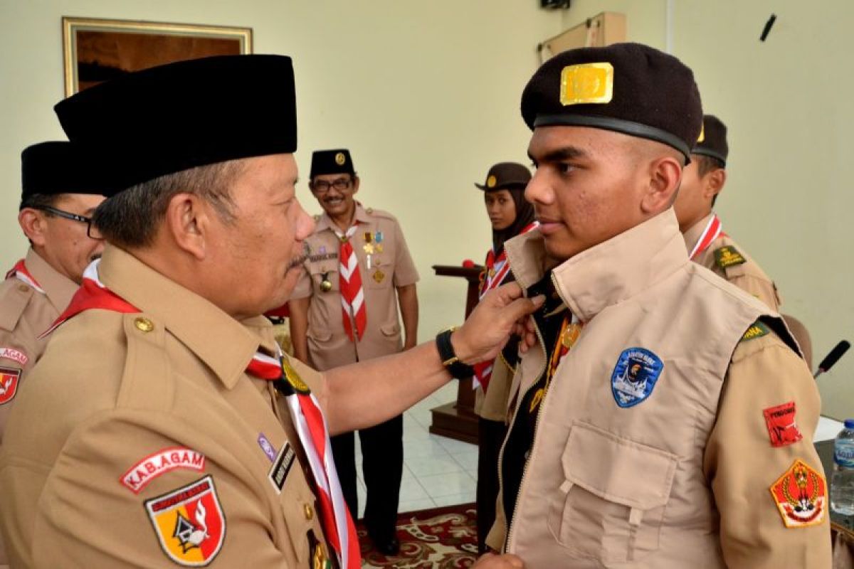 Bupati lepas kontingen Kwarcab Agam ke Raimuna Nasional XII 2023