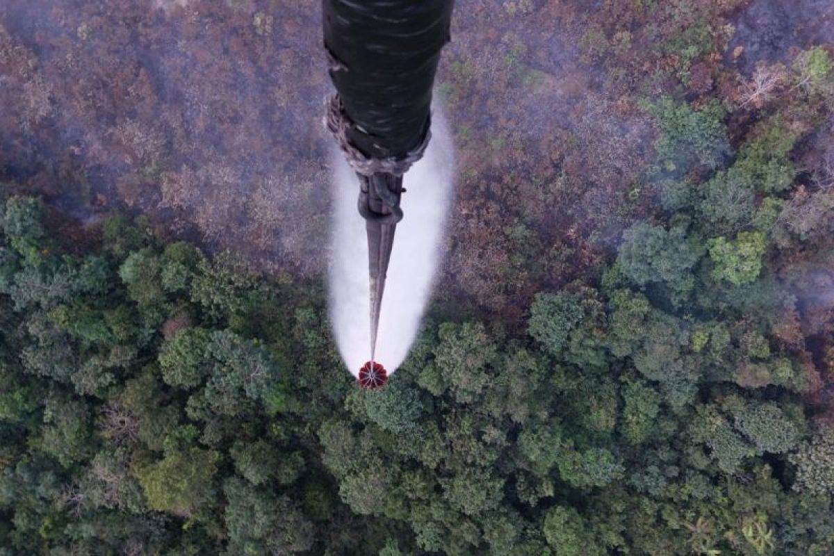 PT WKS kerahkan dua helikopter water bombing padamkan karhutla di Jambi