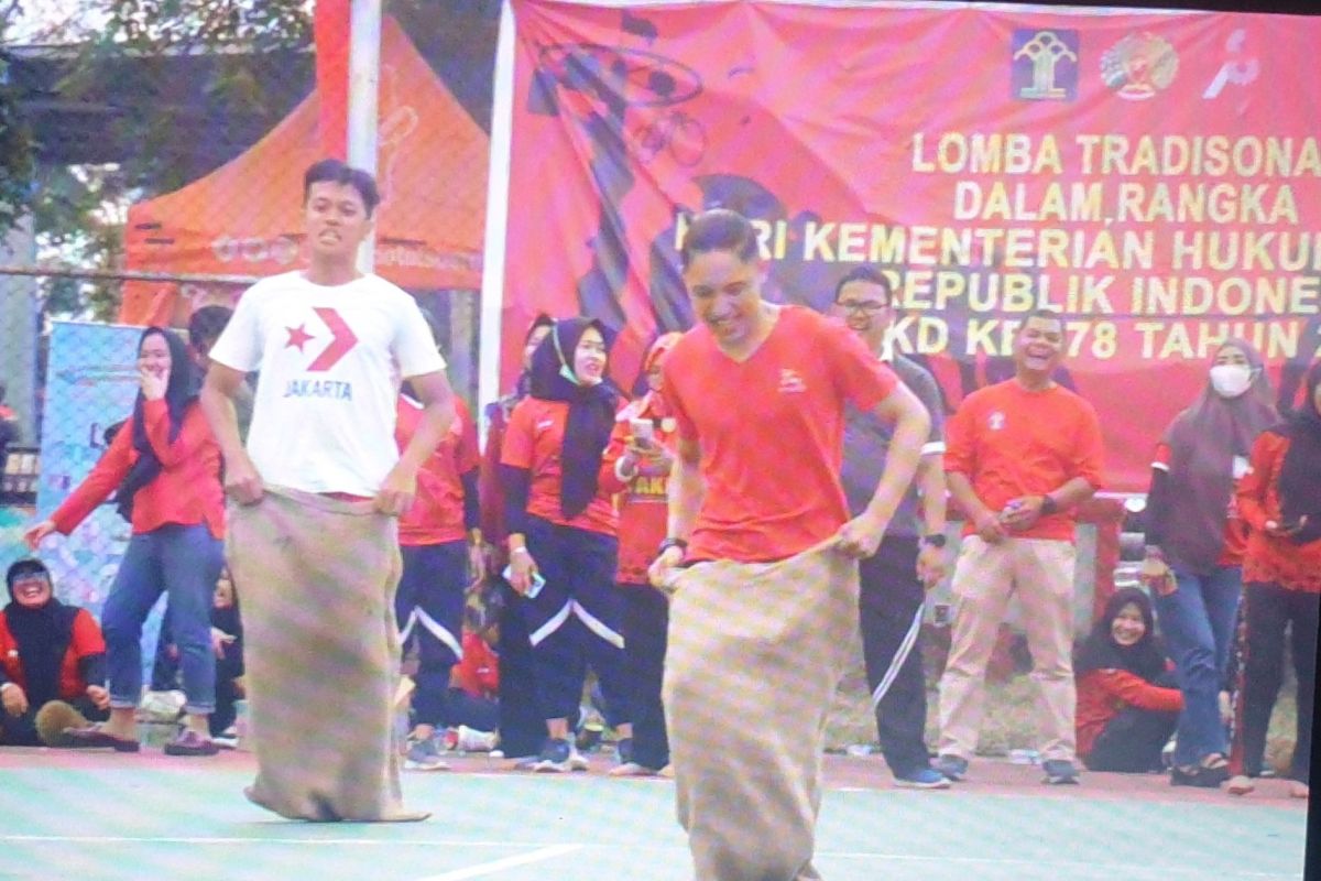 Kemenkumham Sumsel angkat lomba permainan tradisional sambut HUT RI