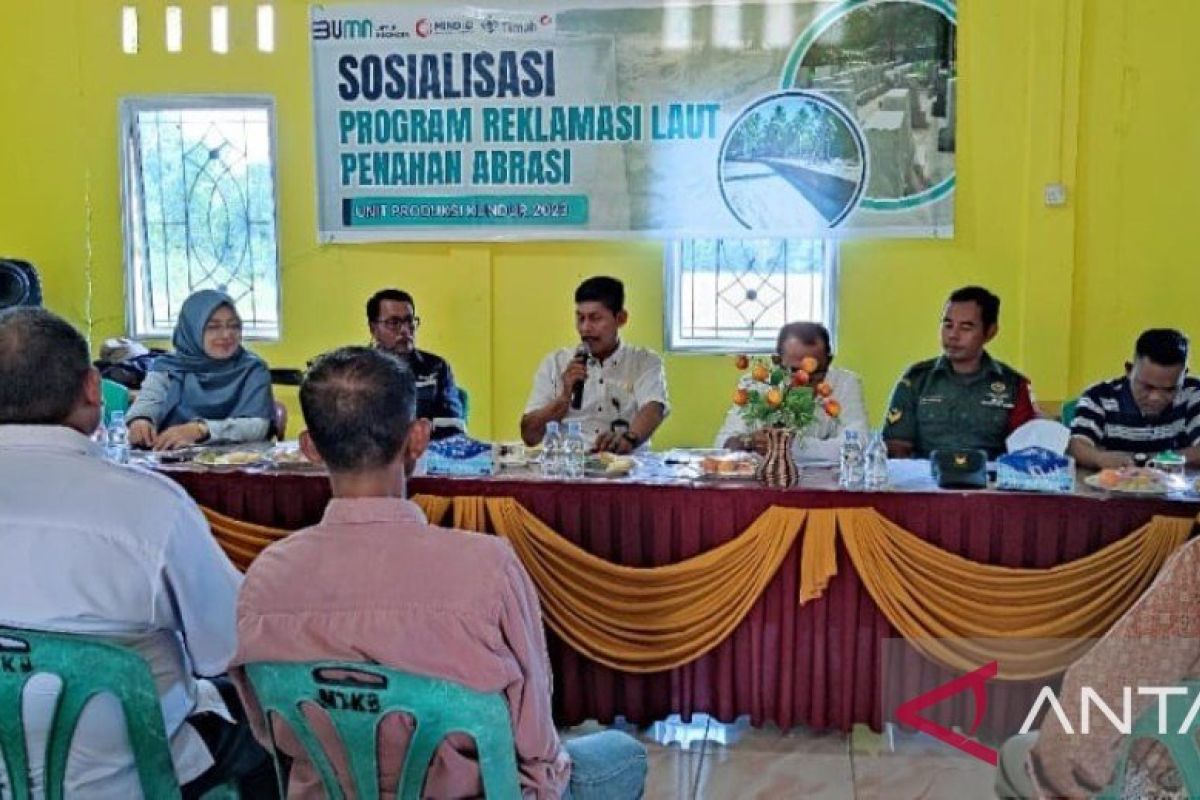 PT Timah bangun tanggul penahan abrasi di Pantai Kundur