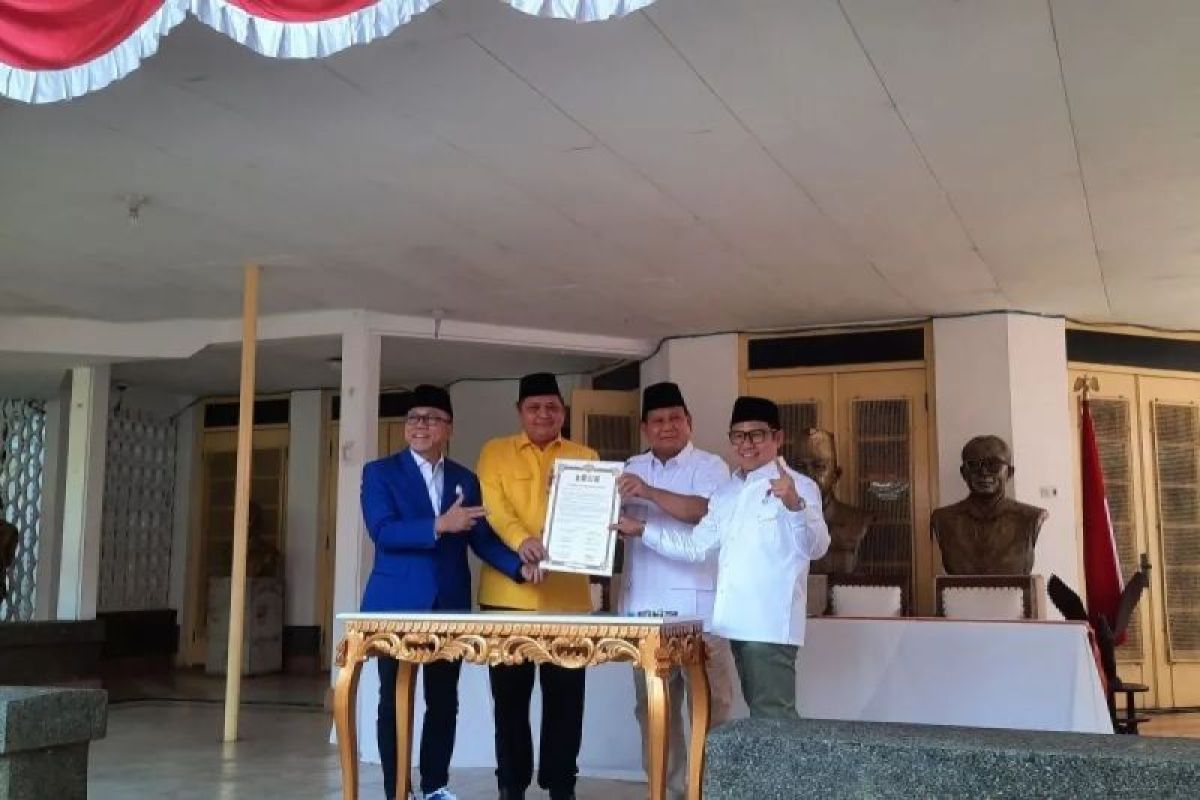 Pemilu 2024 - Golkar, PAN, dan PKB berkoalisi dukung Prabowo Subianto