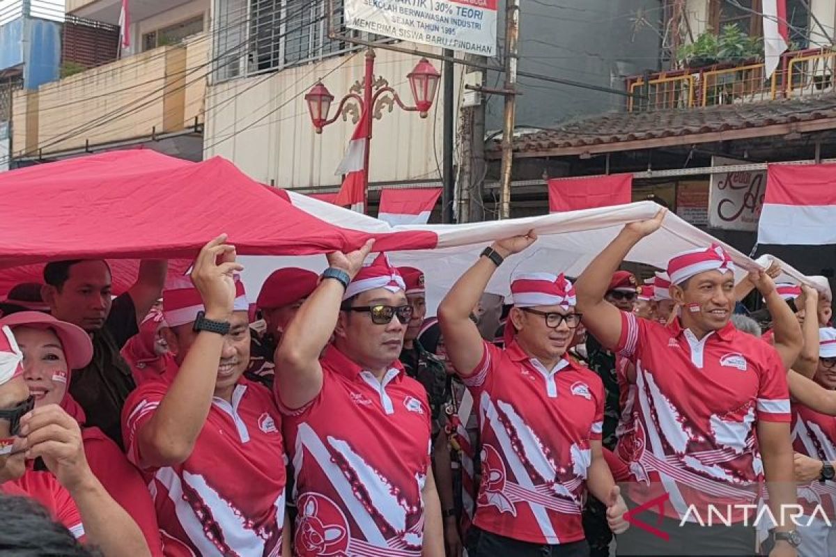 Kirab Merah Putih sepanjang 100 meter sambut HUT ke-78 RI di Kota Bogor