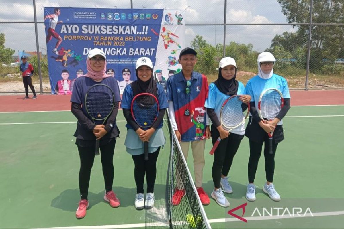 Porprov VI Babel 2023 - Tim Tenis Beregu Putri Bangka Barat kalahkan Pangkalpinang 2-1