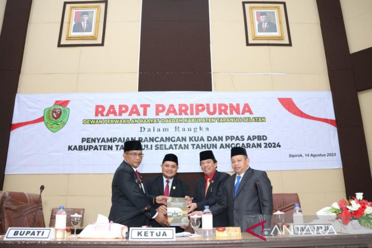 DPRD Tapsel terima rancangan KUA PPAS 2024