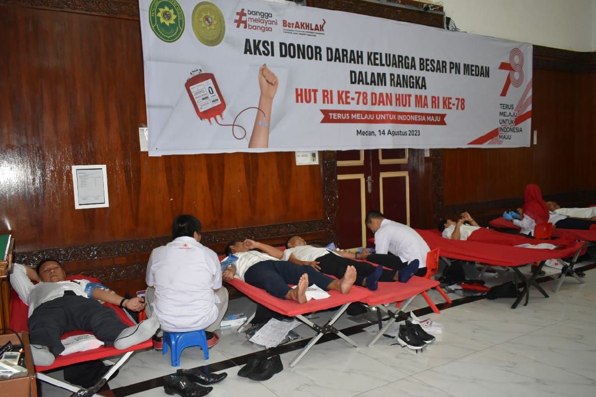 PN Medan kumpulkan 57 kantong darah memperingati HUT RI