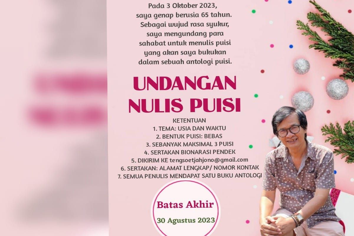 Ultah Dr Tengsoe Tjahjo undang penyair kumpulkan puisi