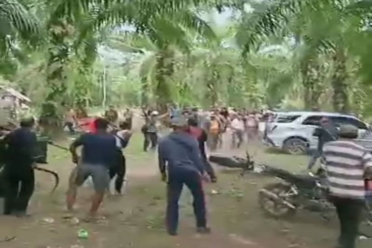 Empat orang luka berat akibat bentrokan di Pesisir Barat Lampung