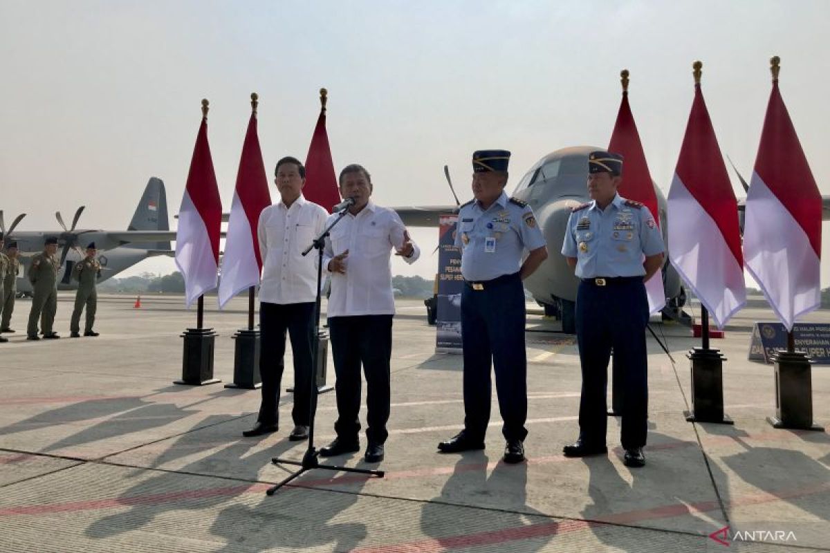Kementerian Pertahanan serahkan unit ketiga C-130J Super Hercules ke TNI AU