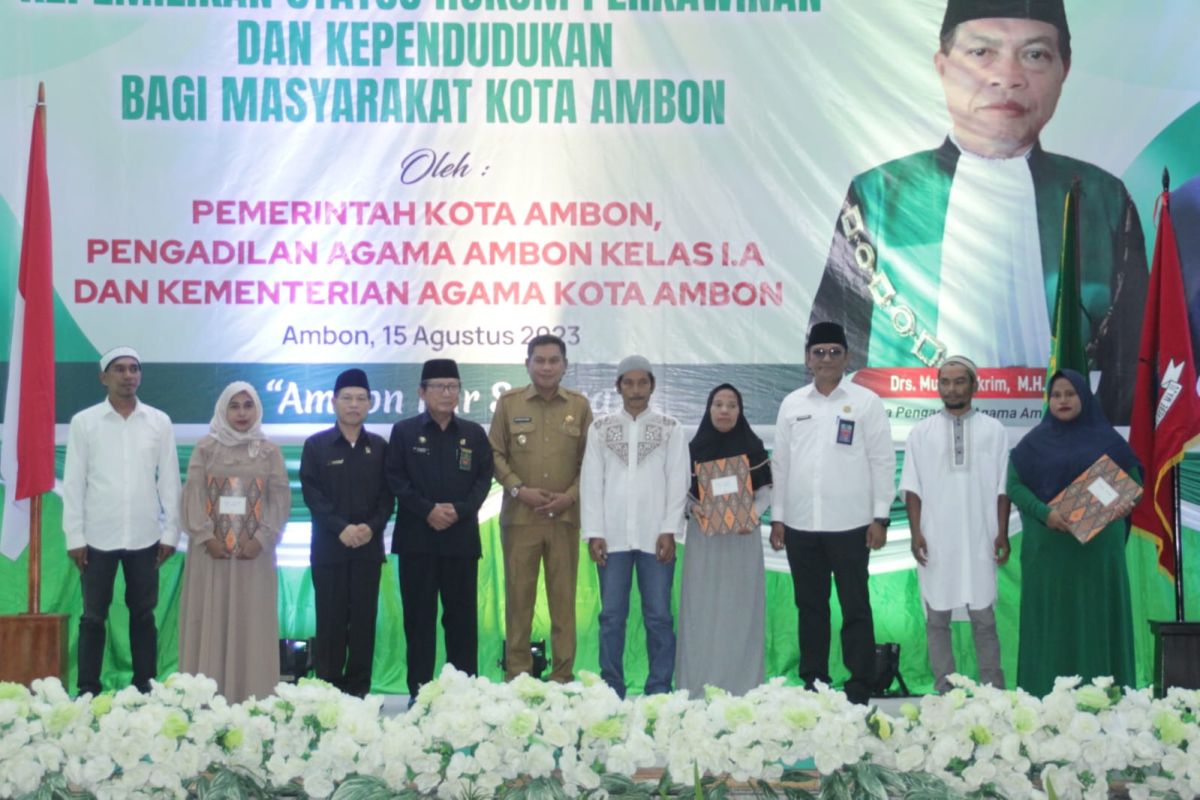 Pemkot Ambon fasilitasi 100 pasangan suami istri sidang isbat nikah massal