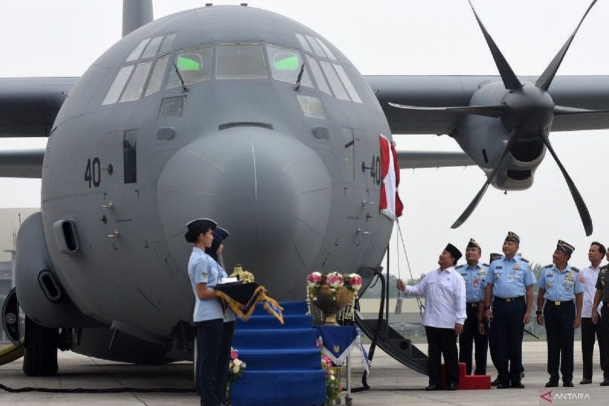 Kementerian Pertahanan serahkan unit ketiga C-130J Super Hercules ke TNI AU