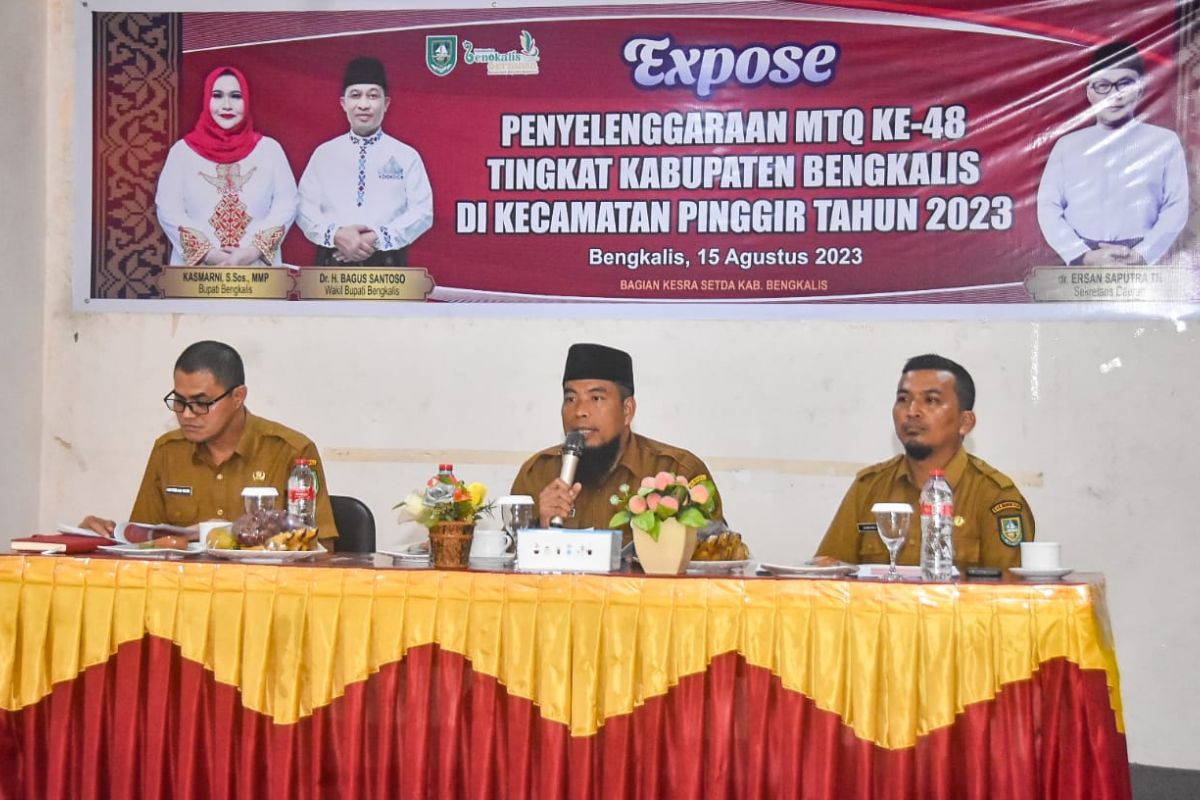 Kecamatan Pinggir tuan rumah MTQ ke-48 tingkat Kabupaten Bengkalis