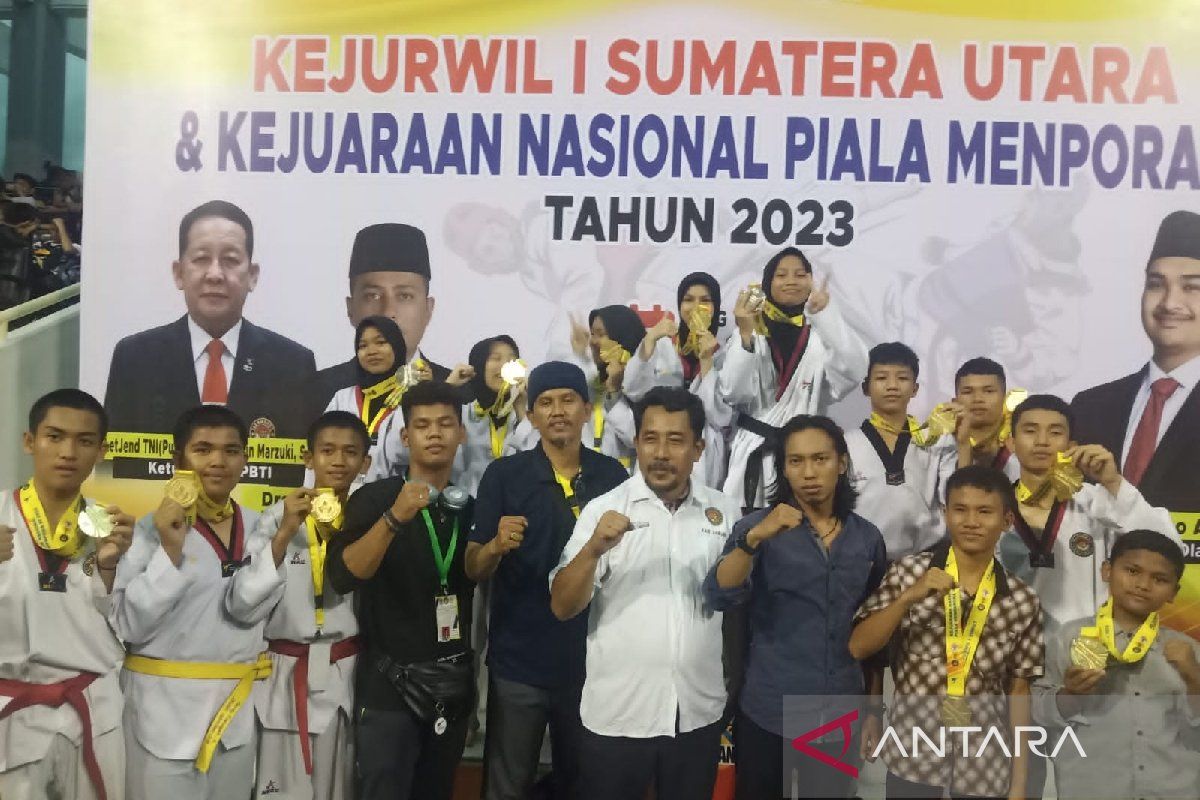 Atlet Tanjung Balai borong medali untuk Labura di Kejurwil Taekwondo