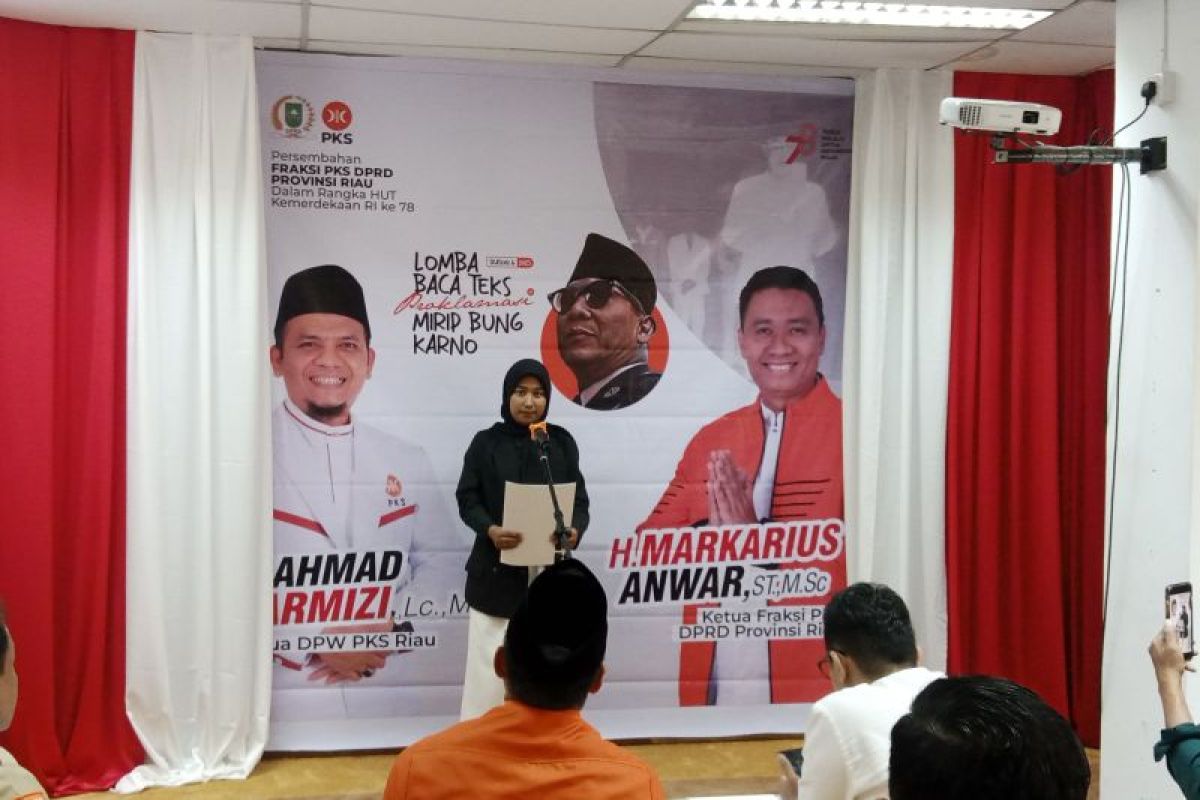 F-PKS DPRD Riau gelar lomba baca teks proklamasi mirip Bung Karno