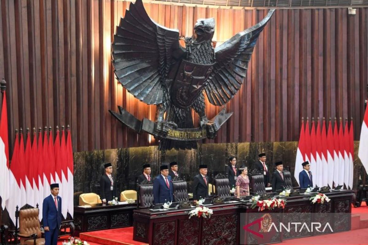 Pidato RAPBN 2024 - Presiden: Indonesia termasuk sedikit negara yang pulih dengan cepat