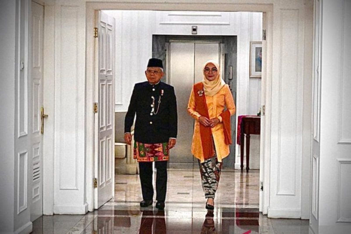 Wakil Presiden Ma'ruf Amin hadiri Sidang Tahunan MPR kenakan pakaian Demang khas Betawi