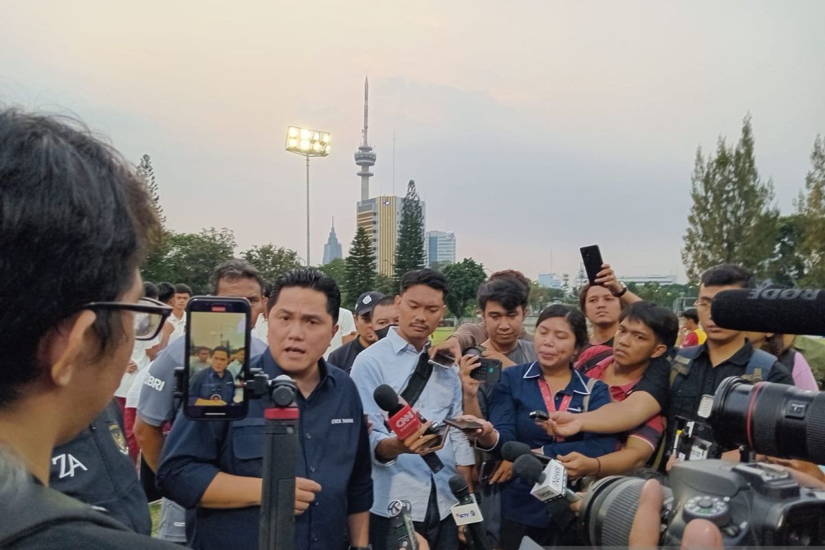 Erick Thohir beri dukungan langsung Garuda Muda di final Piala AFF U-23