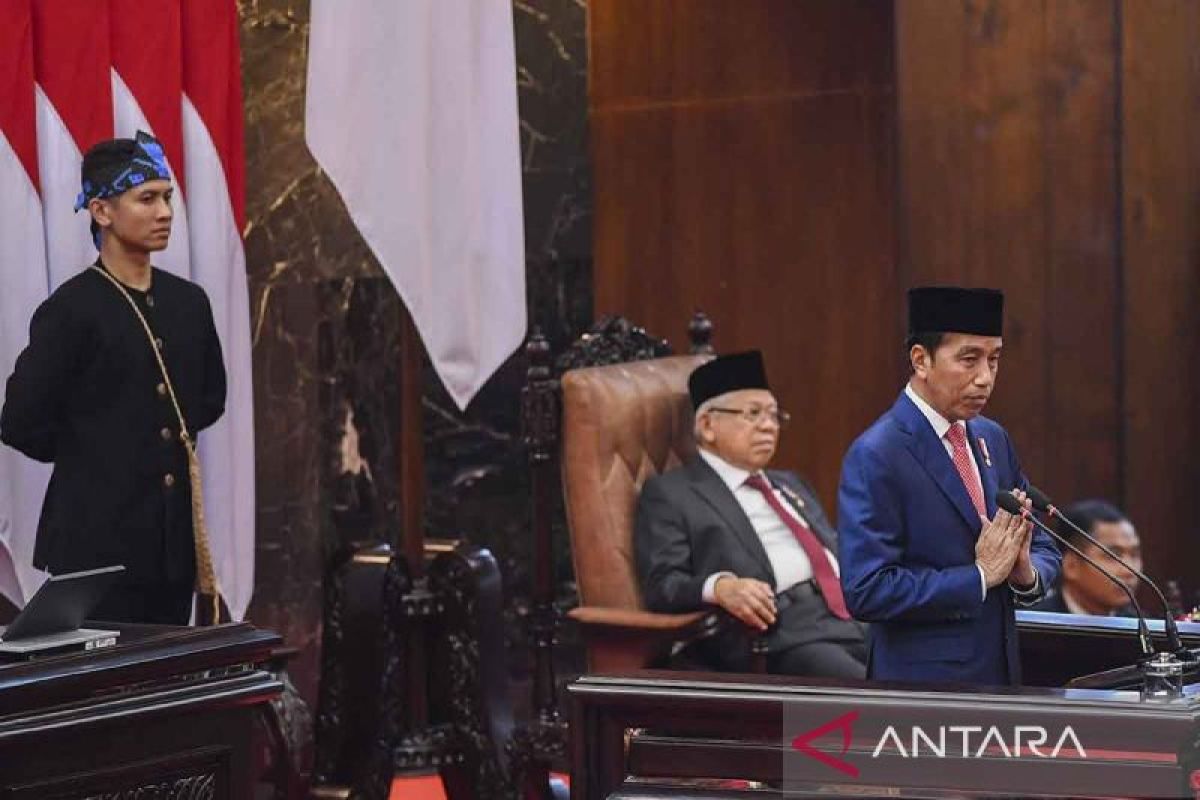 Pidato RAPBN 2024 - Jokowi sebut pendapatan negara pada RAPBN 2024 sebesar Rp2.781,3 triliun