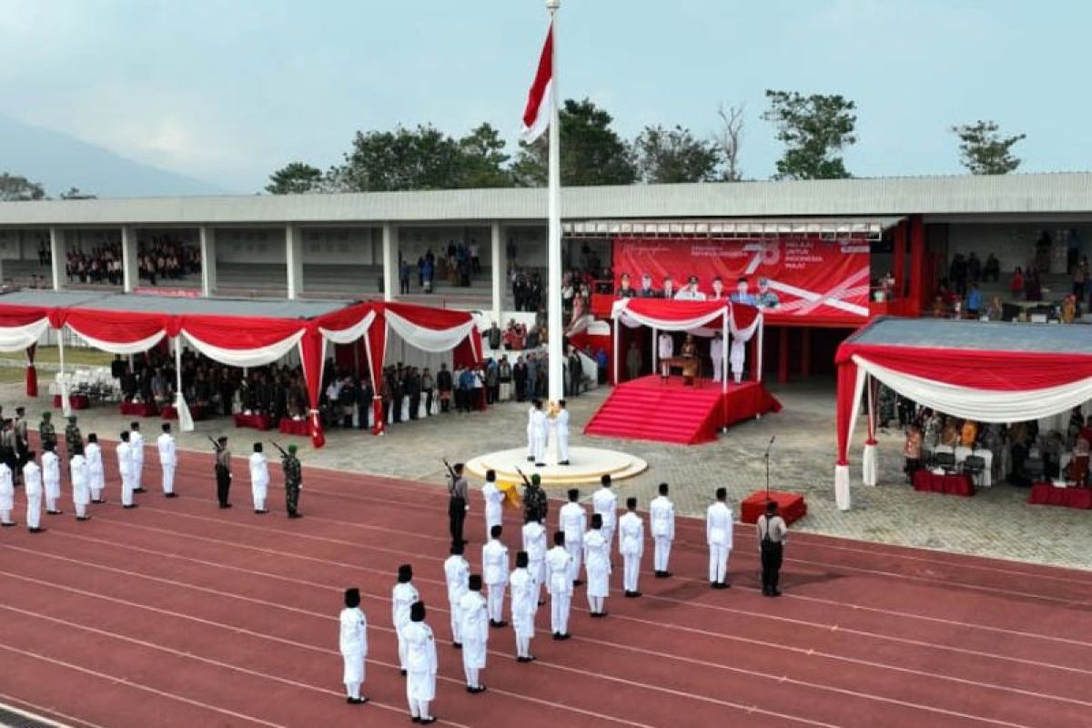 Bupati Lampung Selatan Nanang Ermanto pimpin upacara HUT ke-78 RI