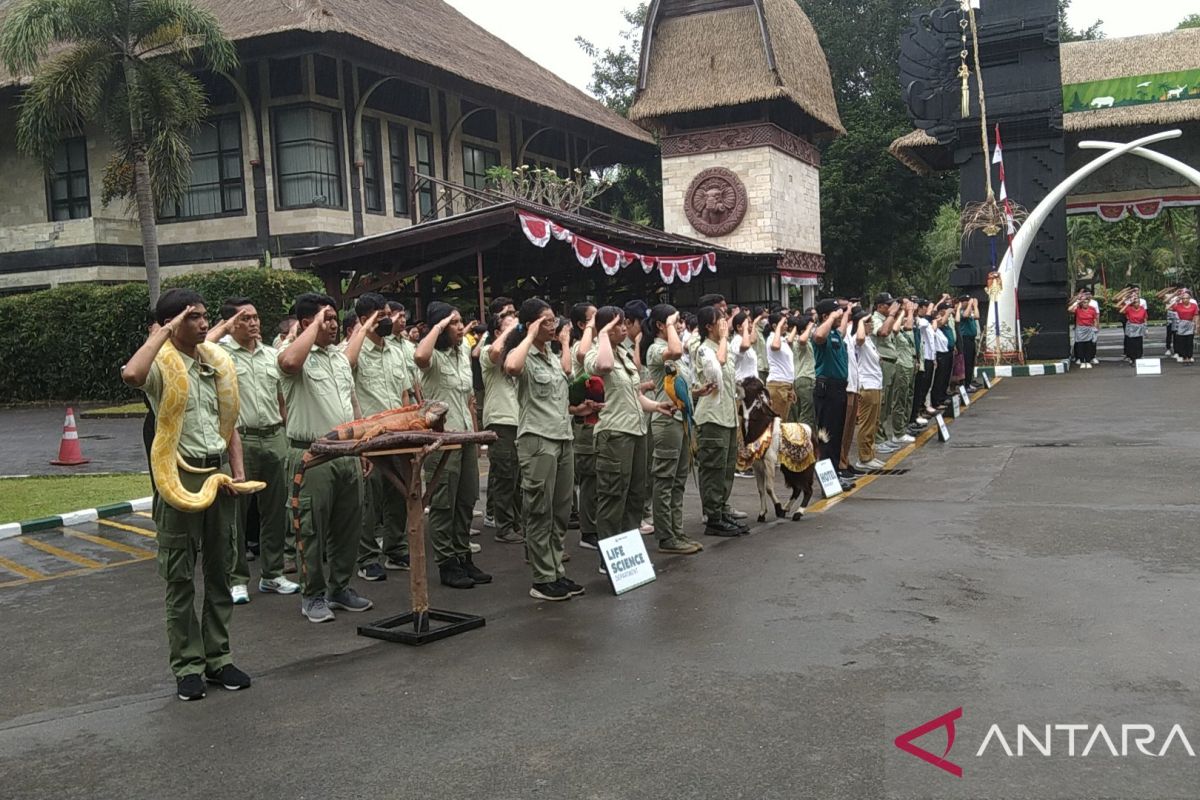 Gajah dan kambing ikuti upacara HUT ke-78 Kemerdekaan RI di Bali