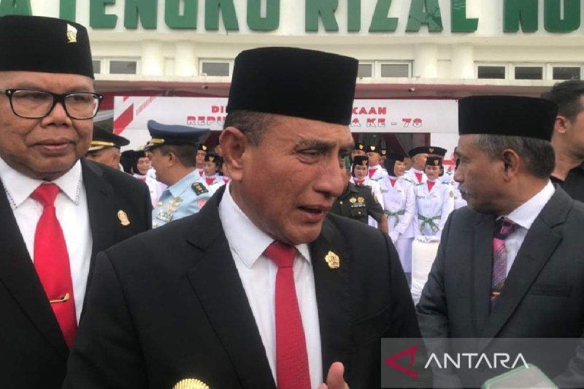 Gubernur bangga Paskibaraka Sumut  sukses kibarkan Sang Merah Putih