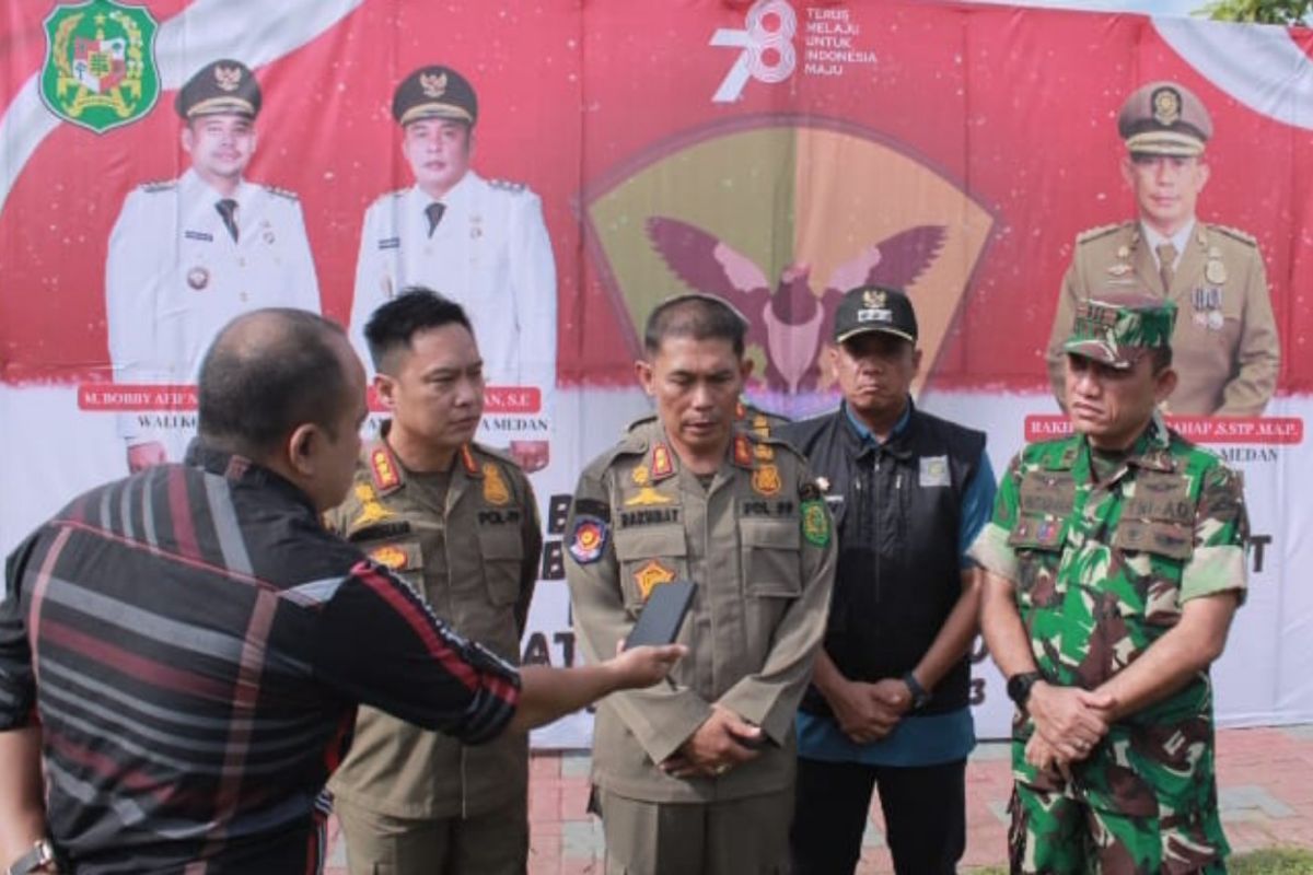 Satpol PP Kota Medan semarakkan HUT Ke-78 Kemerdekaan RI