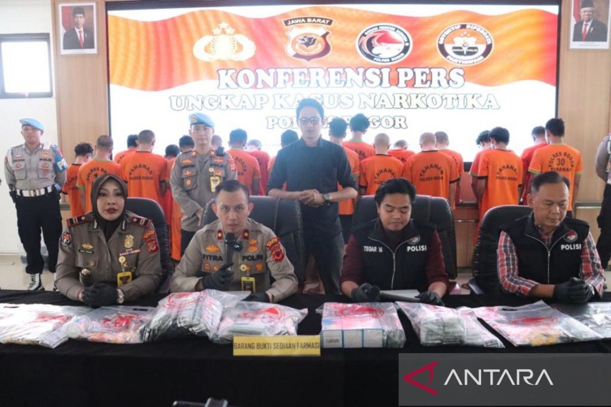 Polres Bogor tangkap 21 tersangka pengedar narkoba