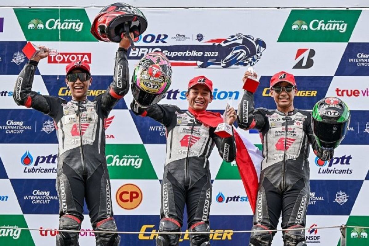 Pebalap Astra Honda kibarkan Merah Putih di Thailand Talent Cup