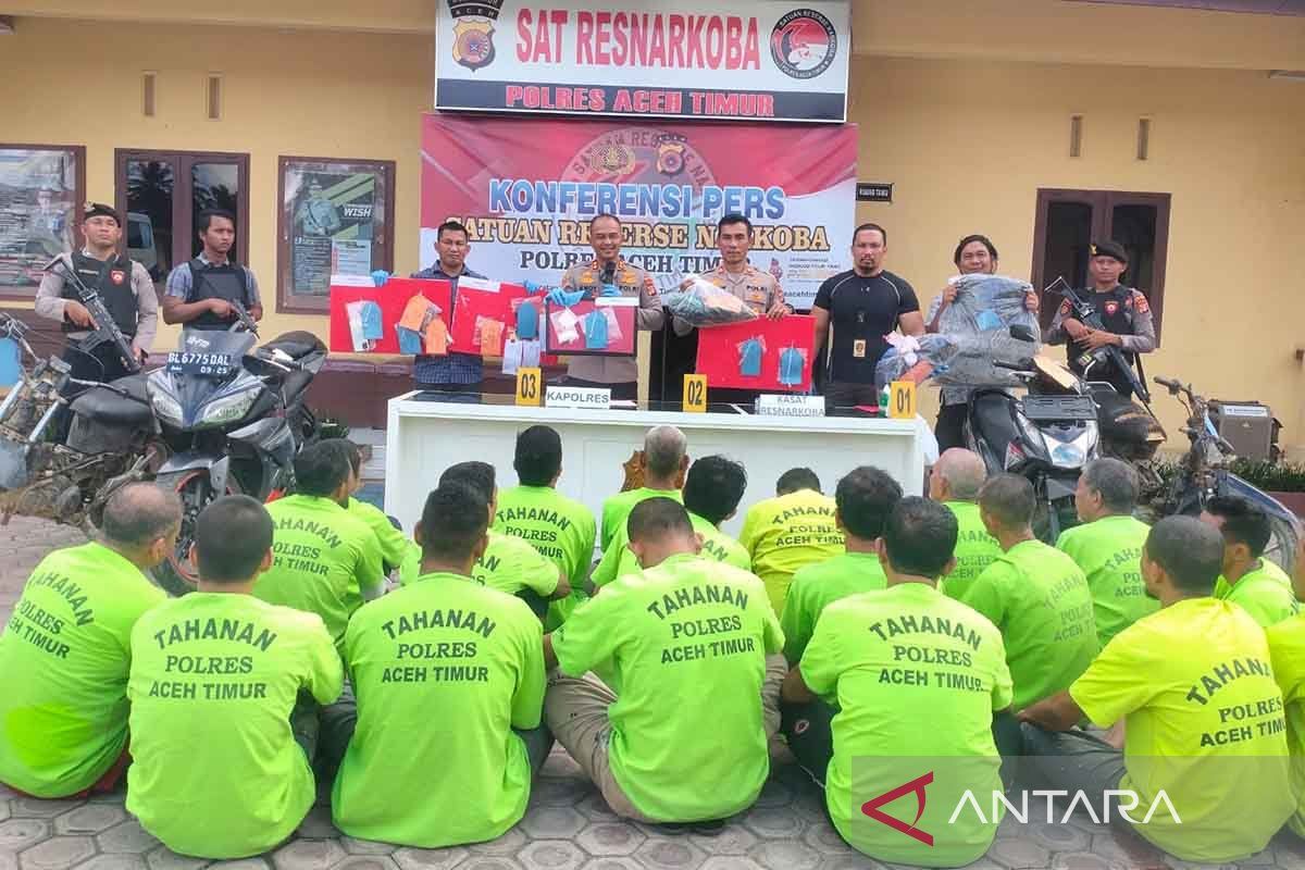 Polisi ringkus 19 pengedar narkoba di Aceh Timur