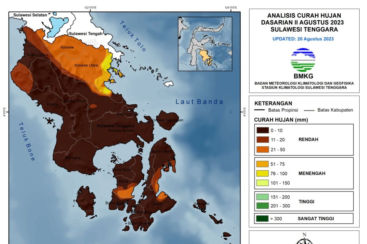 Sulawesi Tenggara tanpa hujan beberapa hari ke depan