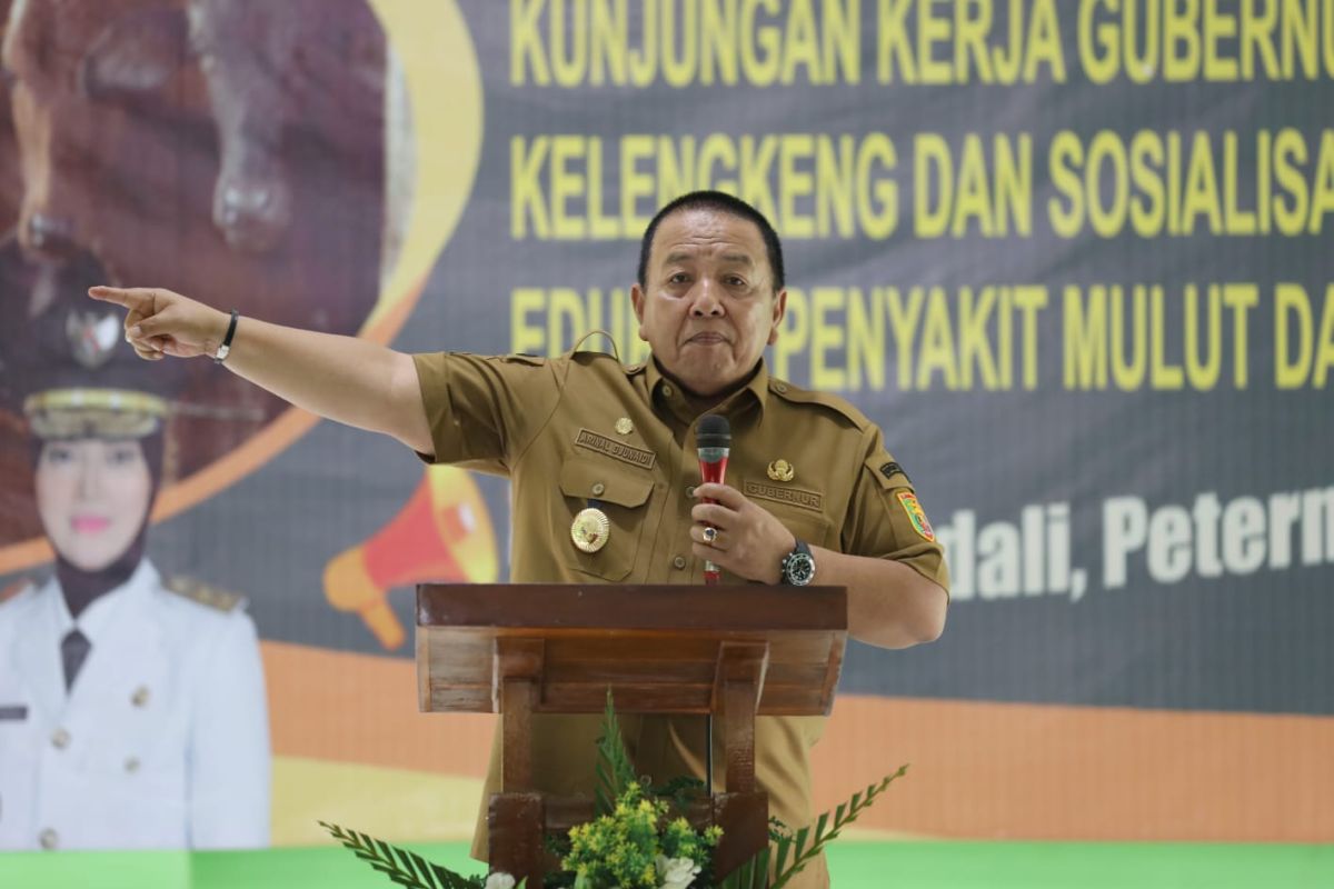 Gubernur Lampung mengajak peternak wujudkan daerah bebas PMK