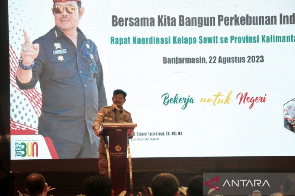 Mentan RI minta Kalsel penuhi target tanam sawit 10 ribu hektare