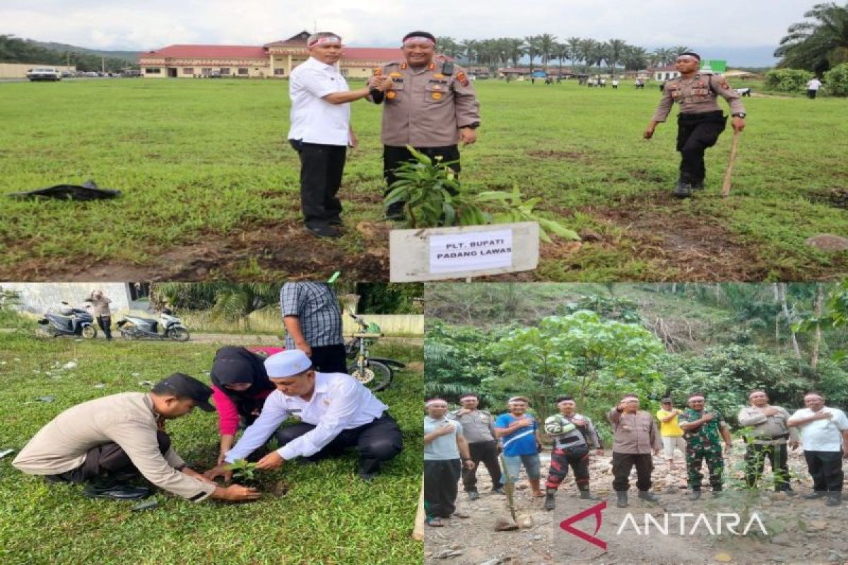 Polres Palas tanam 1.000 bibit pohon serentak