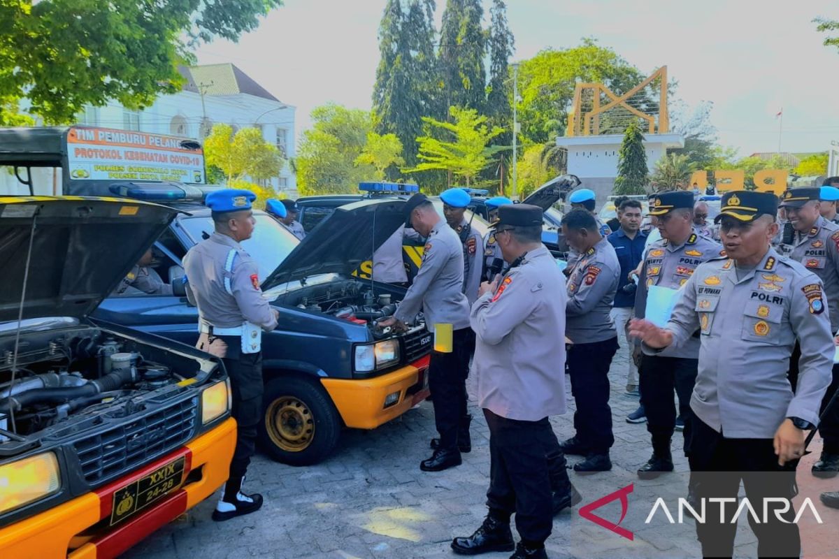 Polda periksa kesiapan kendaraan dinas di Polres