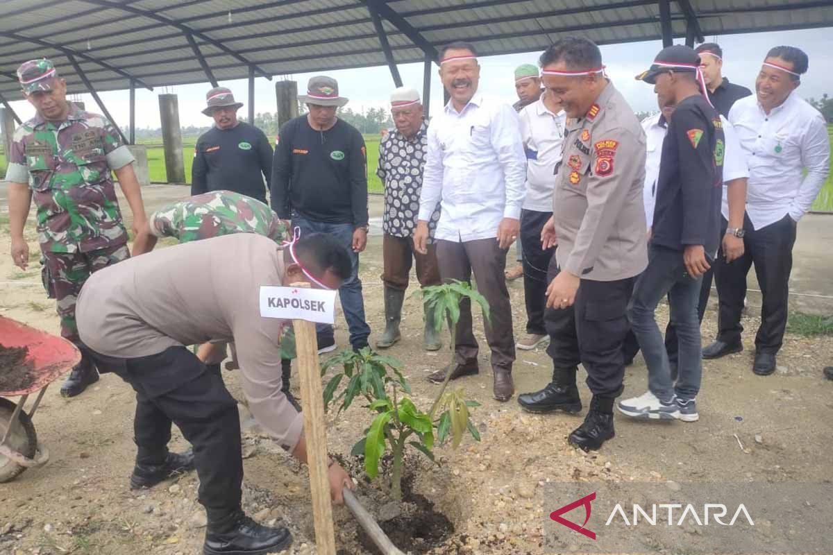 Kurangi polusi, polisi tanam 1.450 batang pohon di Aceh Timur