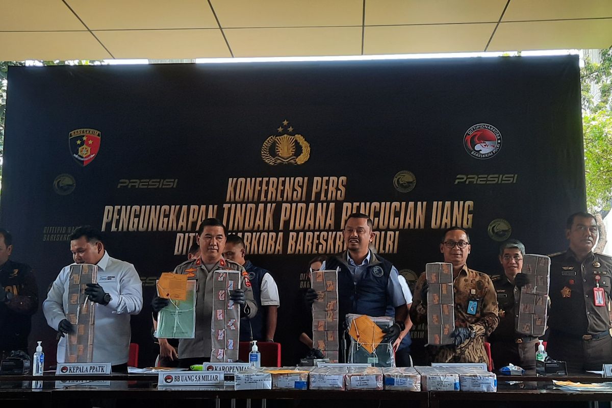 Bareskrim sita barbuk TPPU senilai Rp 89 miliar dari bandar narkoba