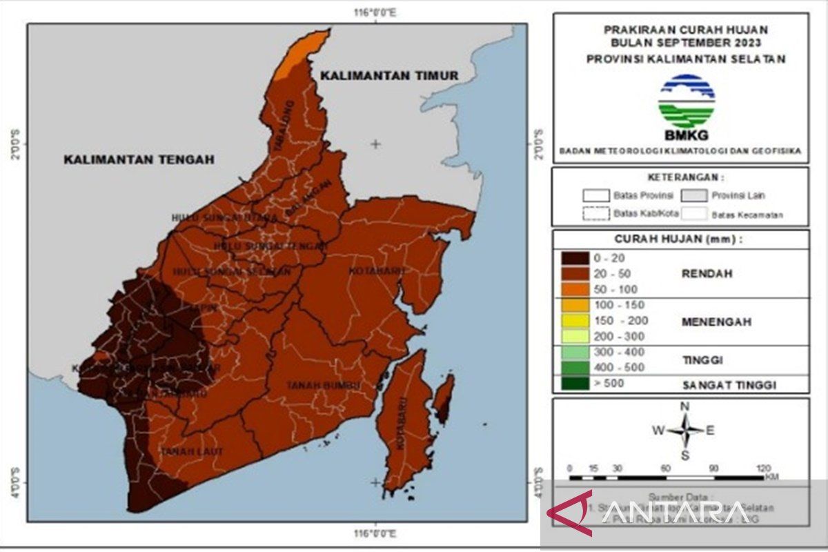 BMKG release prakiraan cuaca di seluruh kabupaten Kalsel