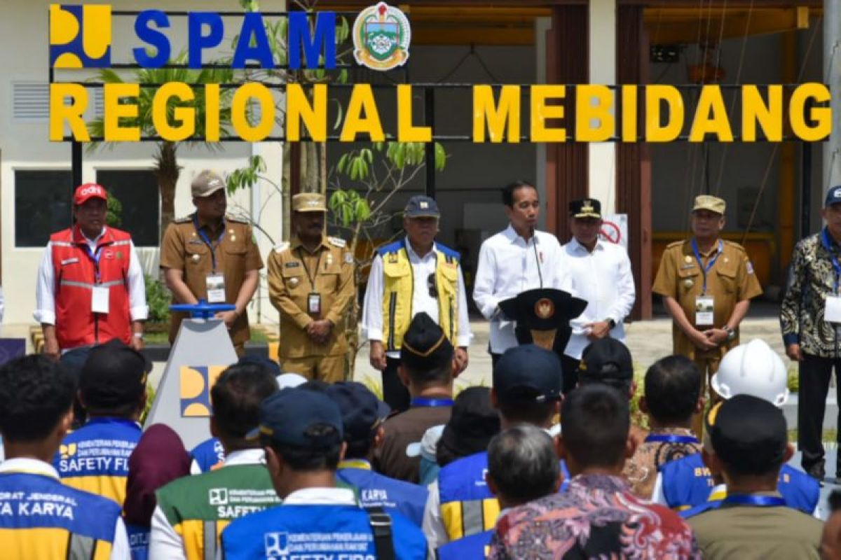 Kemen PUPR rampungkan SPAM Regional Mebidang dan diresmikan Presiden Jokowi