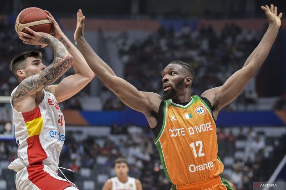 Spanyol terlalu perkasa bagi Pantai Gading di Piala Dunia FIBA