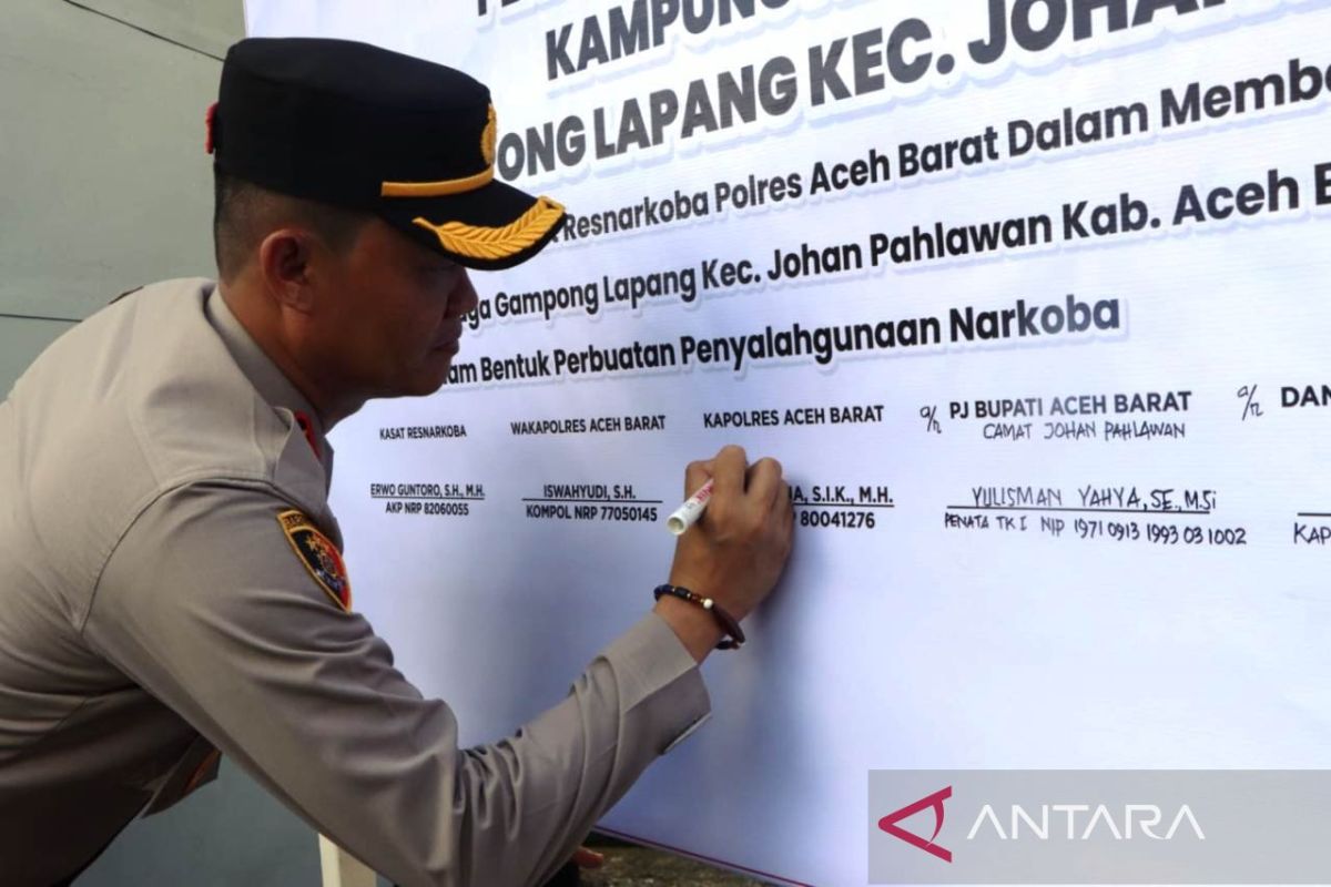 Polres Aceh Barat luncurkan kampung anti narkoba